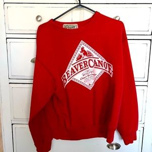 Original vintage Beaver Canoe crew neck sweater